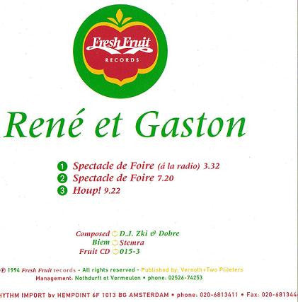 René Et Gaston : Spectacle De Foire (CD, Single)