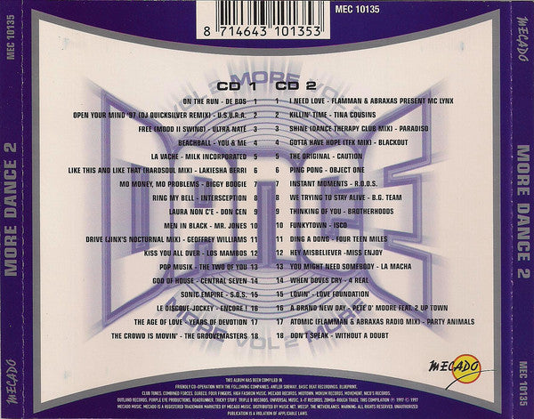 Various : More Dance Vol 2 (2xCD, Comp)