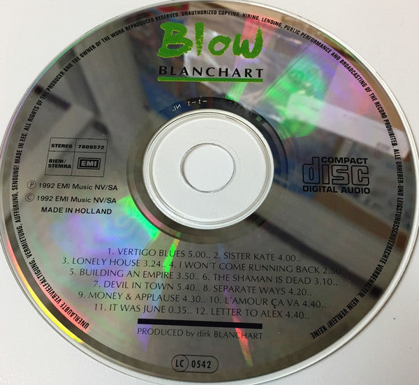 Dirk Blanchart : Blow (CD, Album)