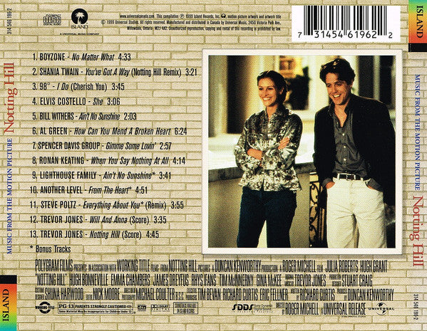 Various : Notting Hill (Music From The Motion Picture) (CD, Comp)