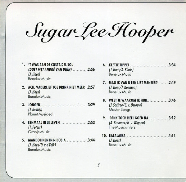 Sugar Lee Hooper : Het Mag Geen Naam Hebben (CD, Album)