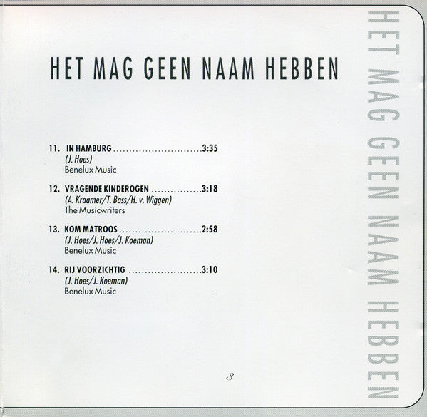 Sugar Lee Hooper : Het Mag Geen Naam Hebben (CD, Album)