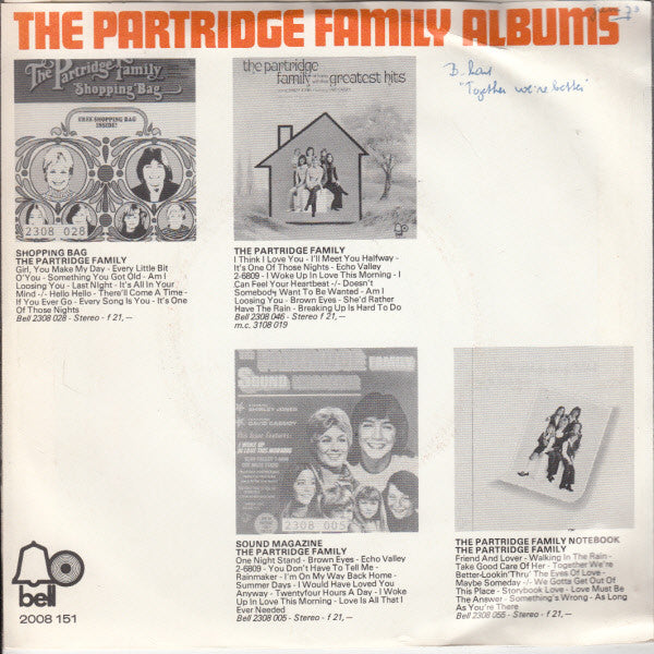 The Partridge Family Starring David Cassidy : Walking In The Rain (7", Single)