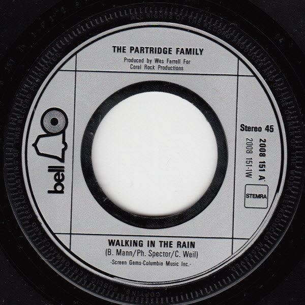 The Partridge Family Starring David Cassidy : Walking In The Rain (7", Single)