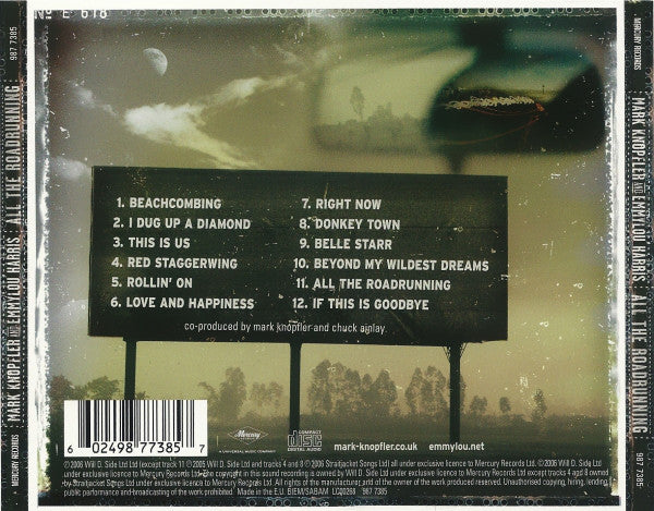 Mark Knopfler And Emmylou Harris : All The Roadrunning (CD, Album)