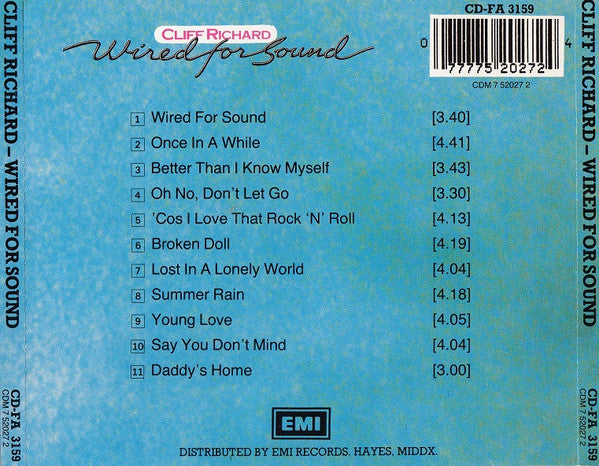 Cliff Richard : Wired For Sound (CD, Album, RE)