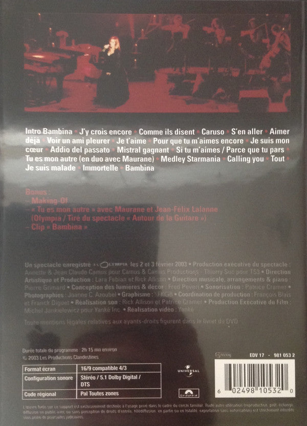 Lara Fabian : En Toute Intimité (DVD-V, PAL)
