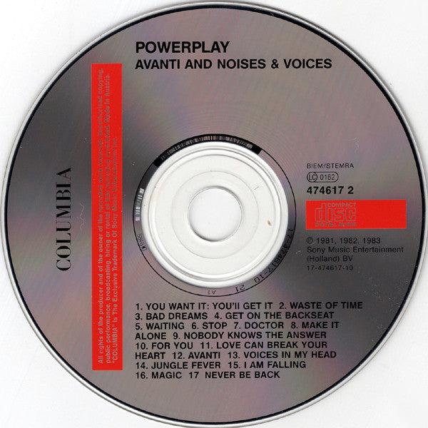 Powerplay (4) : Avanti And Noises & Voices (CD, Comp)