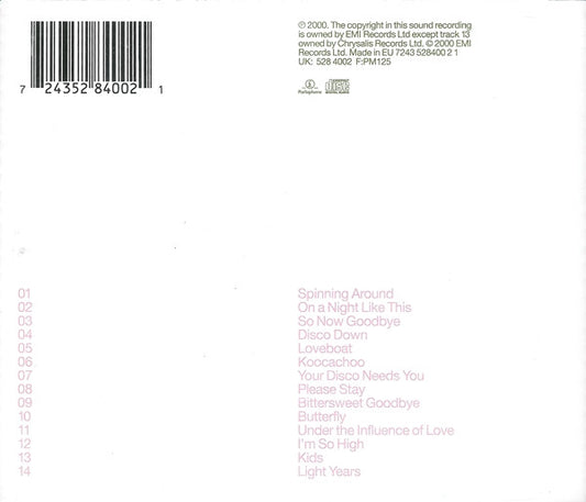 Kylie Minogue : Light Years (CD, Album)