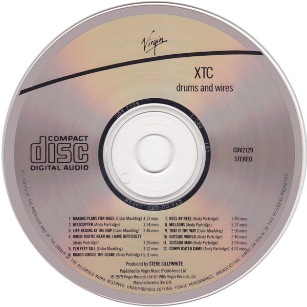 XTC : Drums And Wires (CD, Album, RE)