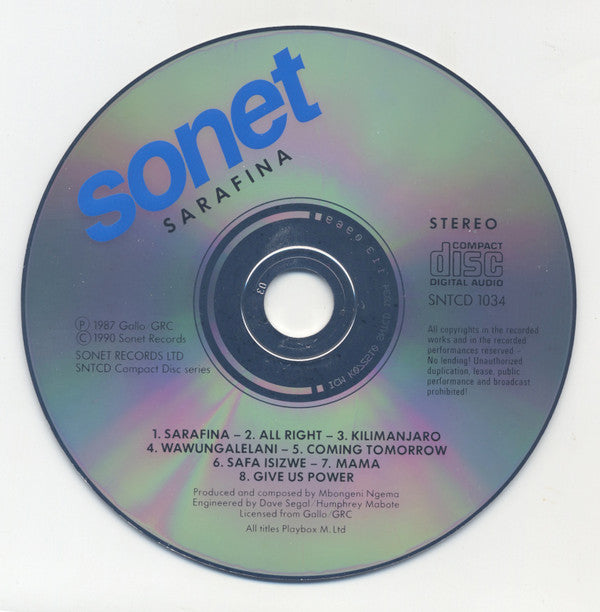 Mbongeni Ngema / Hugh Masekela : Sarafina! (CD, Album, RE)