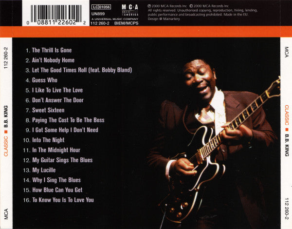 B.B. King : Classic B.B. King (CD, Comp, RM)