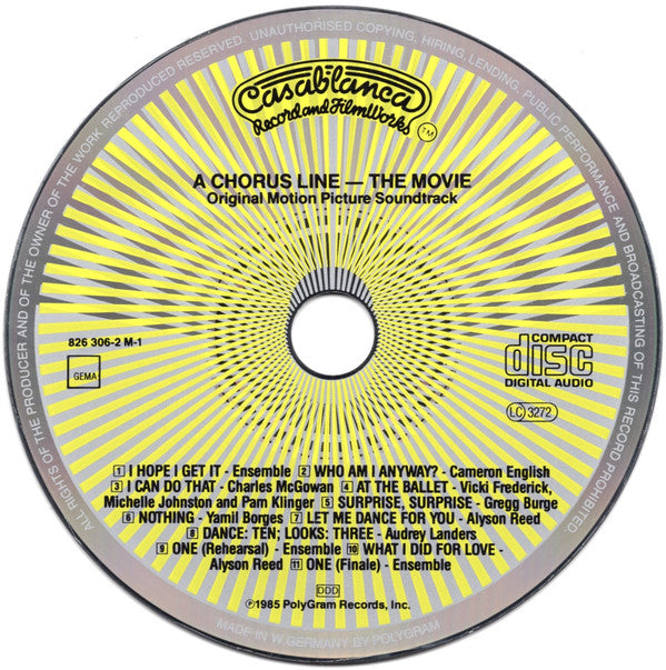 Various : A Chorus Line - Original Motion Picture Soundtrack (CD, Album)