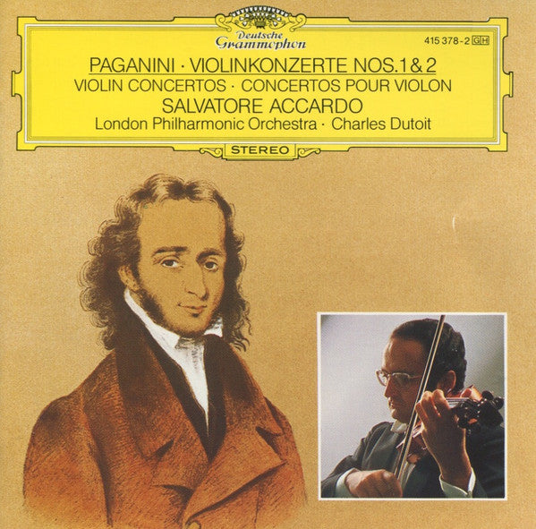 Niccolò Paganini - Salvatore Accardo, London Philharmonic Orchestra, Charles Dutoit : Violinkonzerte Nos. 1 & 2 = Violin Concertos = Concertos Pour Violon (CD, Comp)