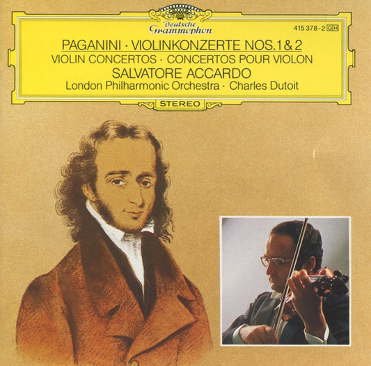 Niccolò Paganini - Salvatore Accardo, London Philharmonic Orchestra, Charles Dutoit : Violinkonzerte Nos. 1 & 2 = Violin Concertos = Concertos Pour Violon (CD, Comp)