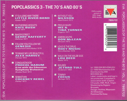 Various : Popclassics Of The 70's And 80's - Vol. 3 (CD, Comp)