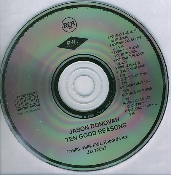Jason Donovan : Ten Good Reasons (CD, Album)