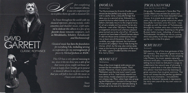 David Garrett (4) : Classic Romance (CD, Album)
