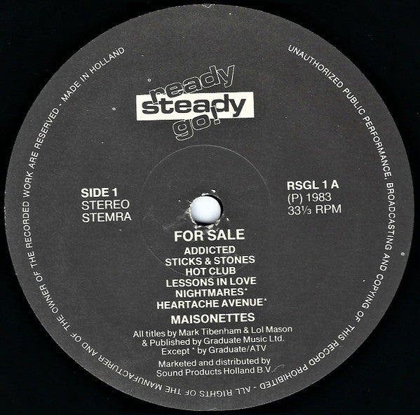 The Maisonettes : Maisonettes For Sale (LP, Album)