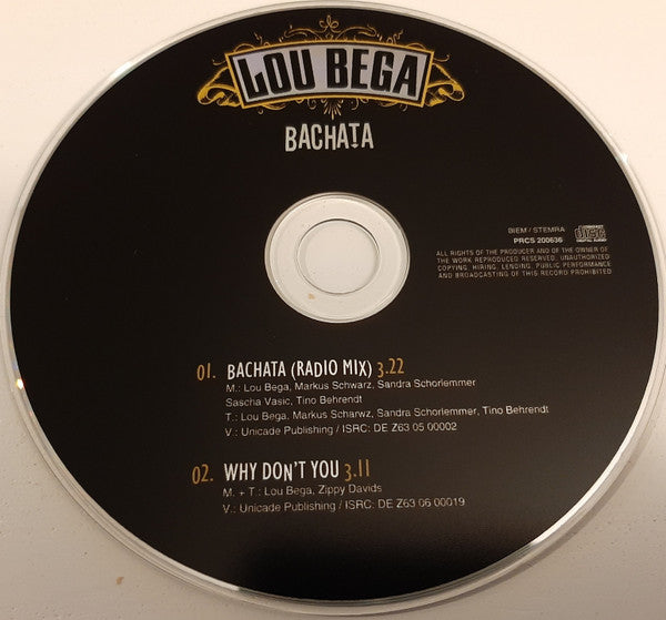 Lou Bega : Bachata (CD, Single)