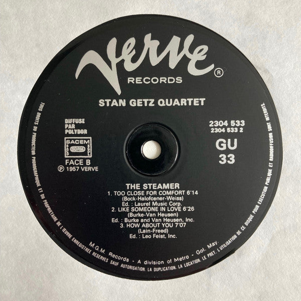 Stan Getz Quartet : The Steamer (LP, Album, RE)