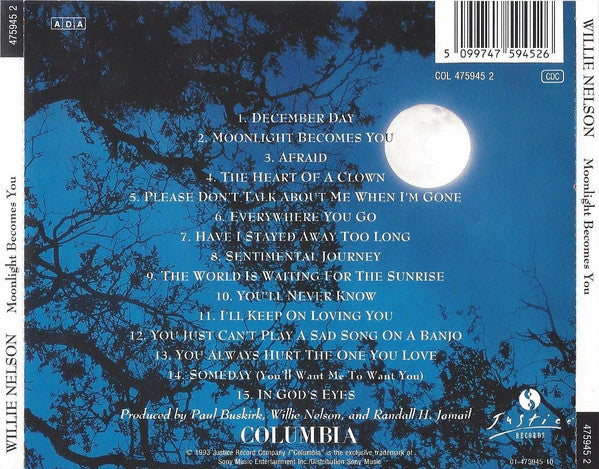 Willie Nelson : Moonlight Becomes You (CD, Album)