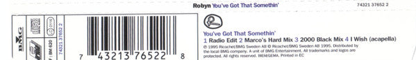 Robyn : You've Got That Somethin' (CD, Maxi)