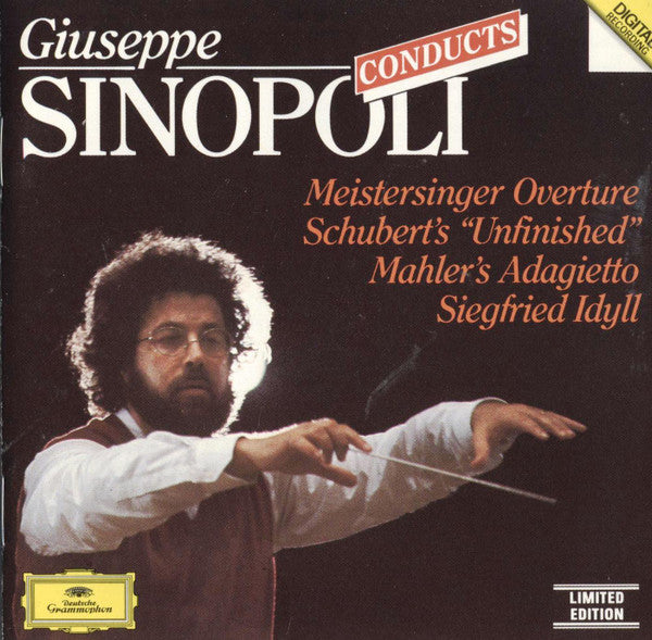 Richard Wagner / Franz Schubert / Gustav Mahler / Giuseppe Sinopoli : Sinopoli Conducts Meistersinger Overture / Schubert's "Unfinished" / Mahler's Adagietto / Siegfried Idyll (CD, Album, Ltd)