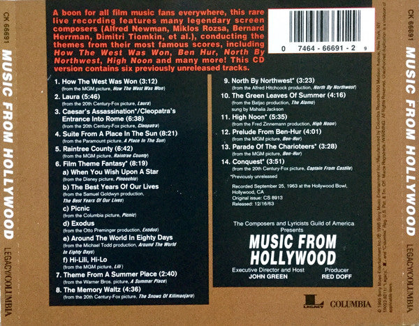 Various : Music From Hollywood (CD, Album, RE, RM)
