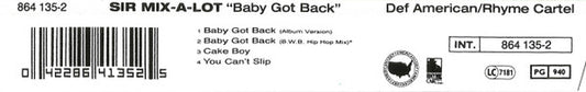 Sir Mix-A-Lot : Baby Got Back (CD, Maxi)