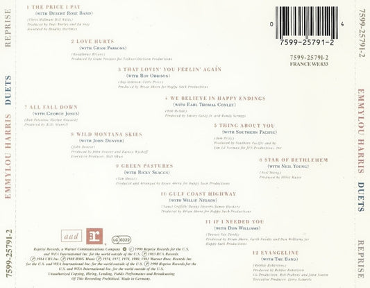 Emmylou Harris : Duets (CD, Comp)