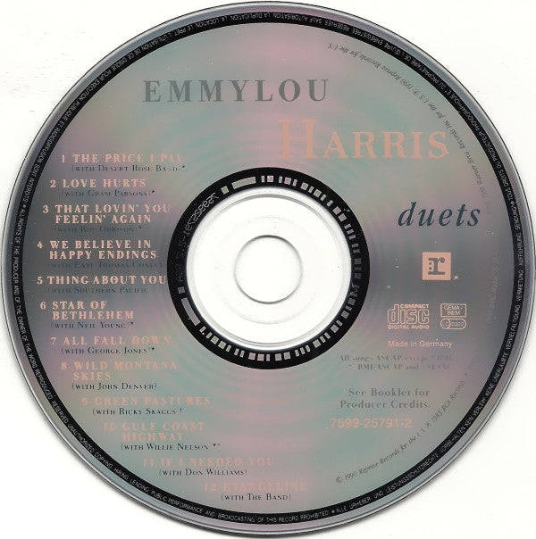 Emmylou Harris : Duets (CD, Comp)