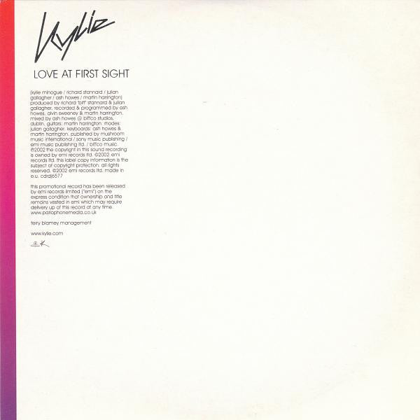 Kylie Minogue : Love At First Sight (CD, Single, Promo)