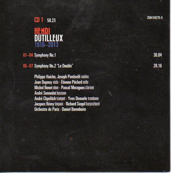 Henri Dutilleux : 1916 - 2013 (4xCD, Comp, RE, RM)