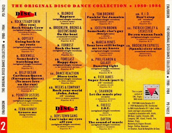 Various : The Original Disco Dance Collection - Vol. 2 - 1980-1984 (2xCD, Comp)