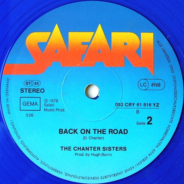 Chanter Sisters : Can't Stop Dancing (12", Blu)
