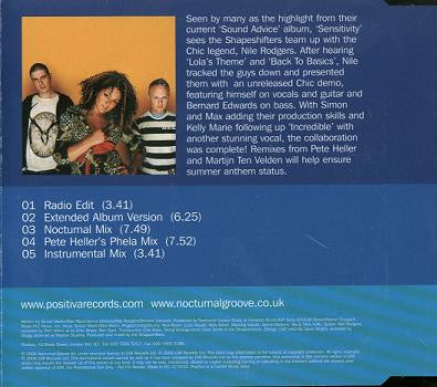 Shapeshifters & Chic : Sensitivity (CD, Maxi, Promo)