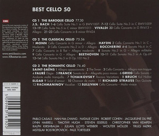 Various : Best Cello 50 (3xCD, Comp, Mono)