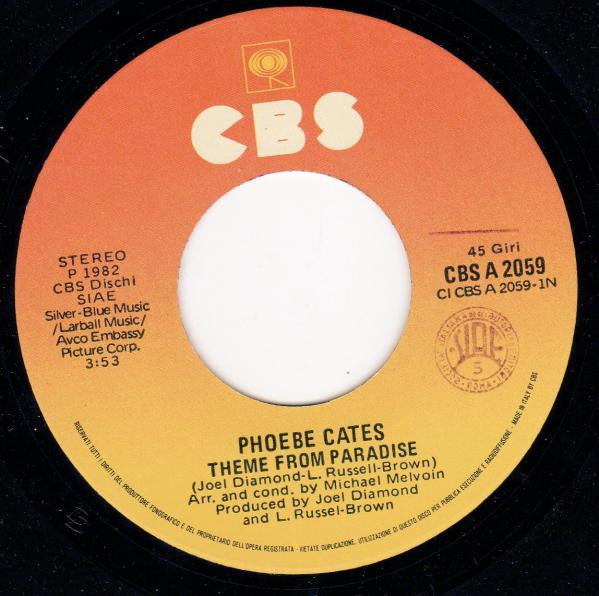 Phoebe Cates : Paradise (Tema Del Film) (7", Single)
