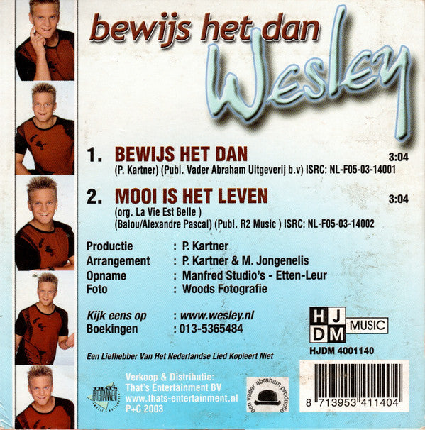 Wesley (2) : Bewijs Het Dan (CD, Single)