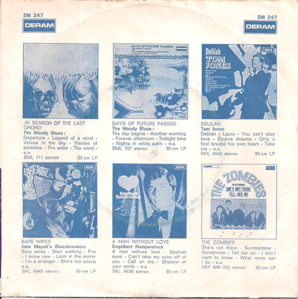 The Moody Blues : Never Comes The Day (7", Single)