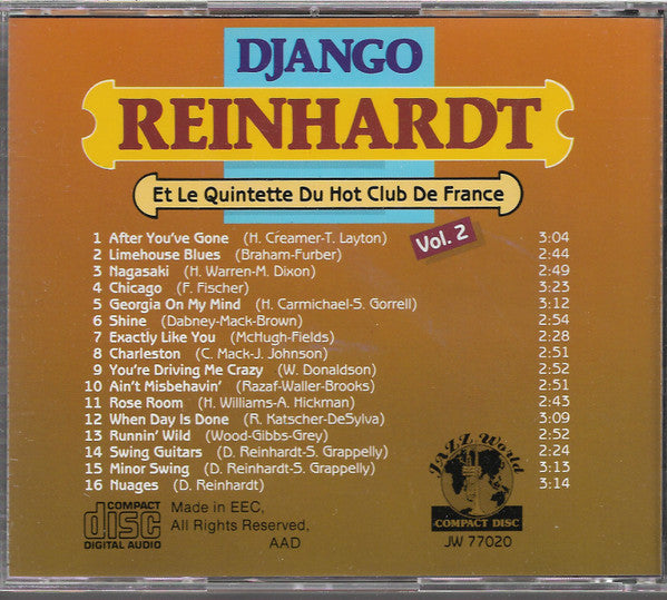 Django Reinhardt : Django Reinhardt Et Le Quintette Du Hot Club de France, Vol. 2 (CD, Comp)