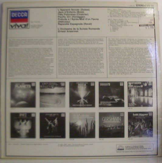 L'Orchestre De La Suisse Romande / Ernest Ansermet : L'Apprenti Sorcier (LP, Comp)