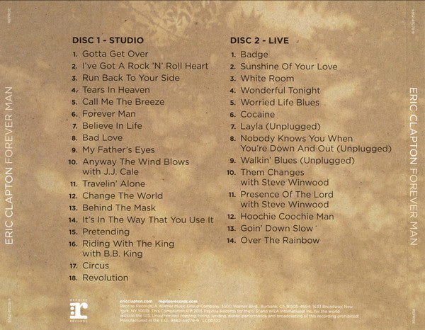 Eric Clapton : Forever Man (3xCD, Comp, Dlx)
