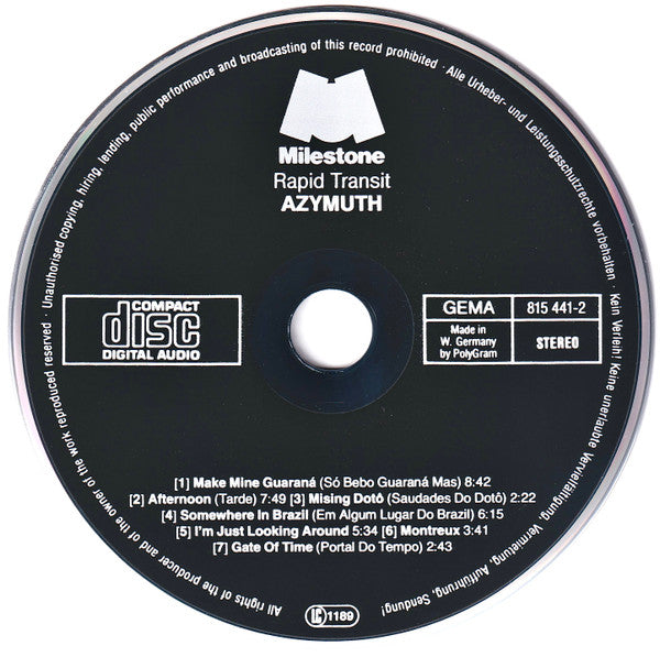 Azymuth : Rapid Transit (CD, Album)