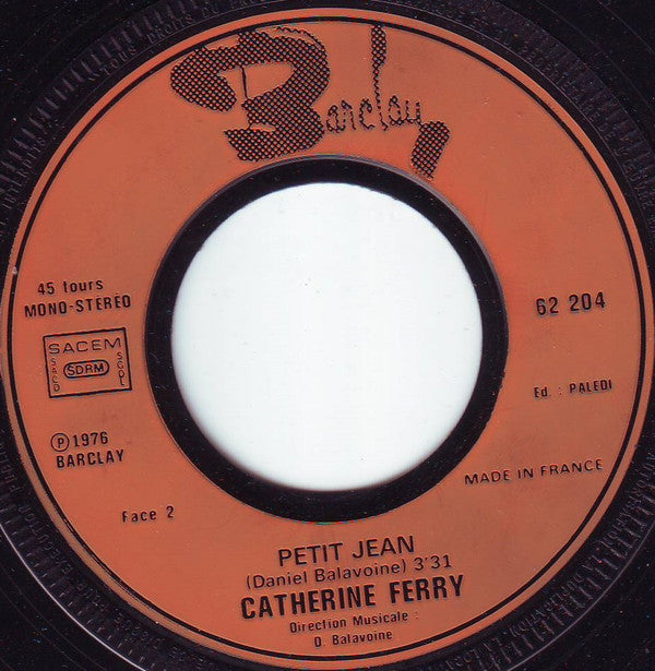 Catherine Ferry : 1, 2, 3 (7", Single, Ora)