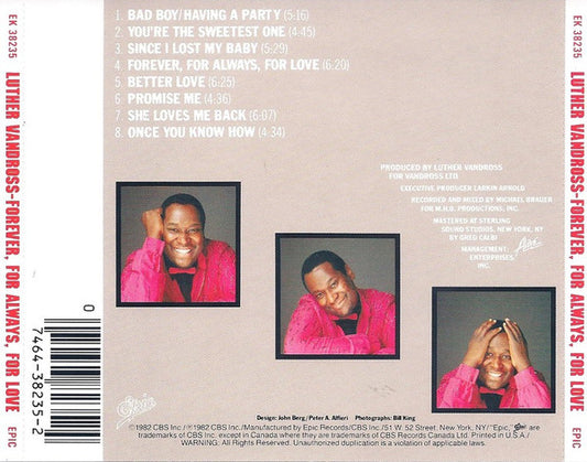 Luther Vandross : Forever, For Always, For Love (CD, Album, RE)