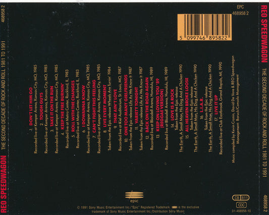 REO Speedwagon : The Second Decade Of Rock And Roll 1981 To 1991 (CD, Comp)