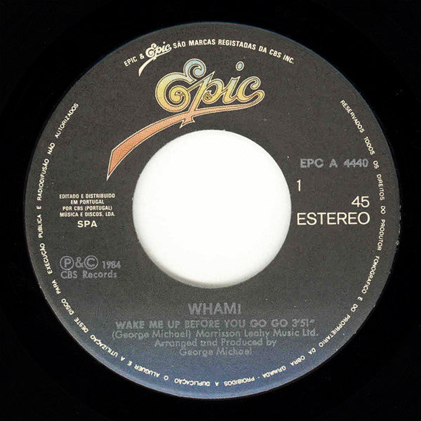 Wham! : Wake Me Up Before You Go-Go (7", Single)