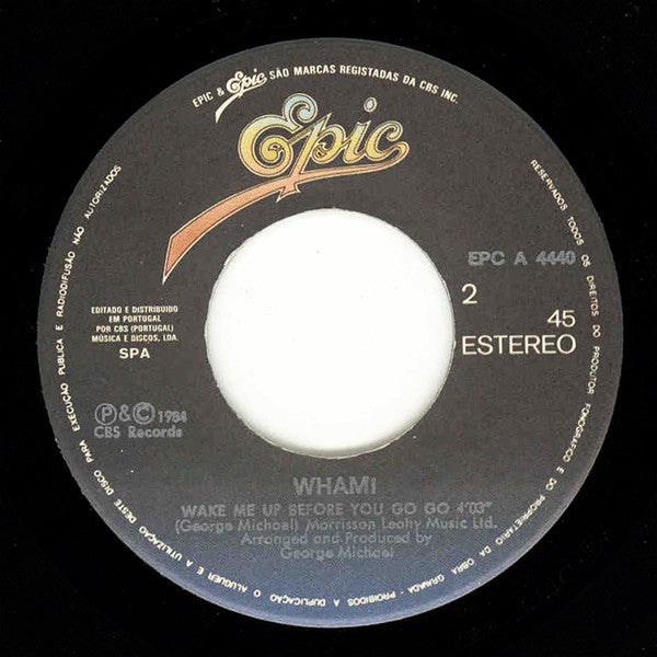 Wham! : Wake Me Up Before You Go-Go (7", Single)